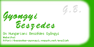 gyongyi beszedes business card