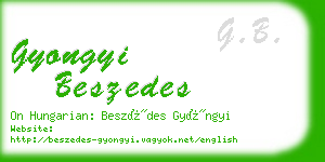 gyongyi beszedes business card